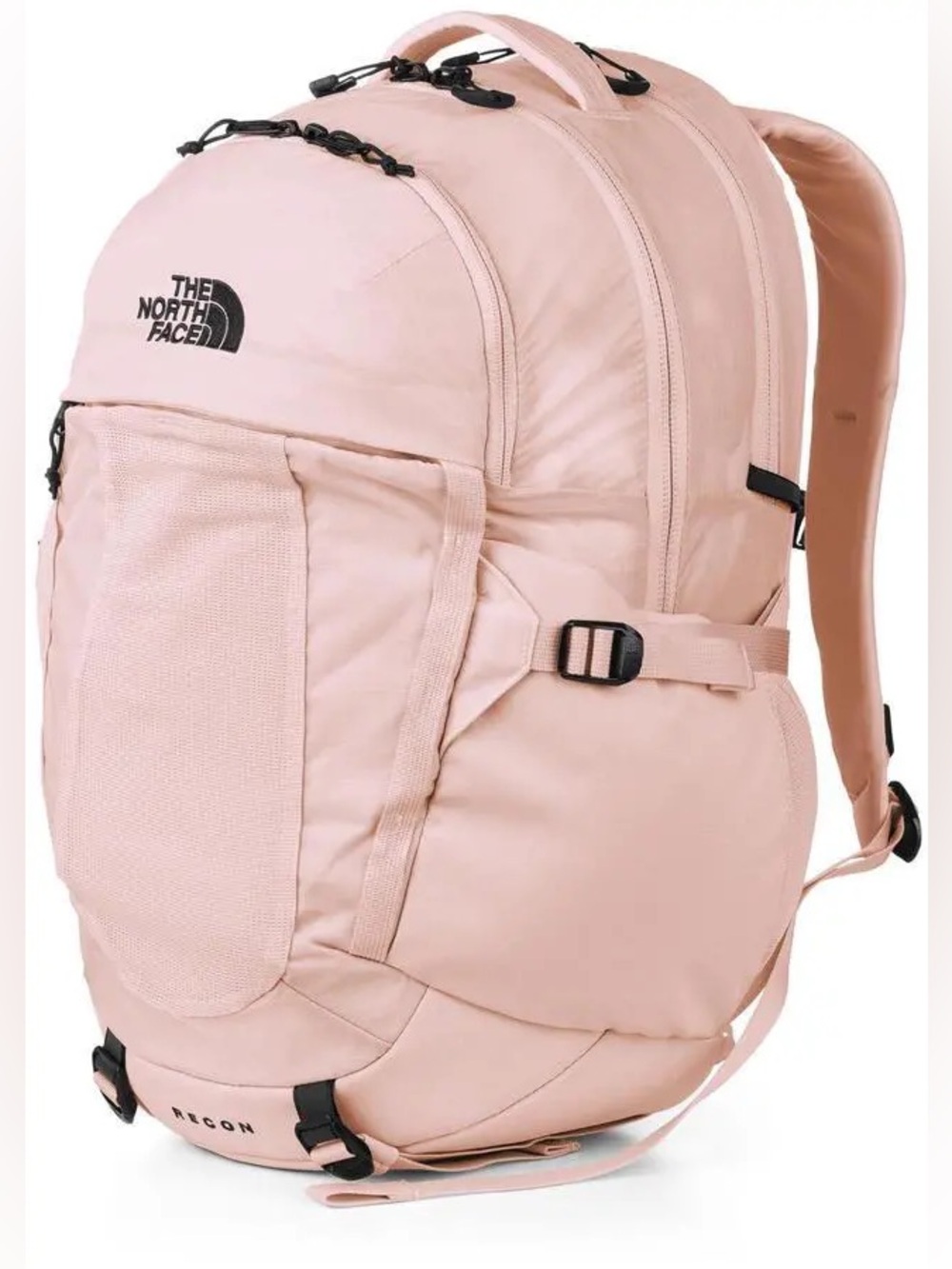 NWT The North Face Pink Salt/TNF Black Women's Recon Backpack - Picture 2 of 9